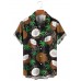 Men's Coconut and a Monstera Leaf Hawaiian Short Sleeve Shirt