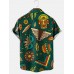 Men's Mexican Cactus Resort Style Hawaiian Short Sleeve Shirt